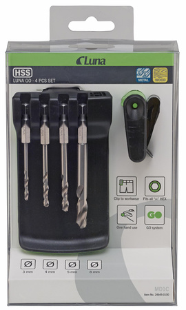 LUNA ZESTAW WIERTEŁ GO MD1C 4EL.