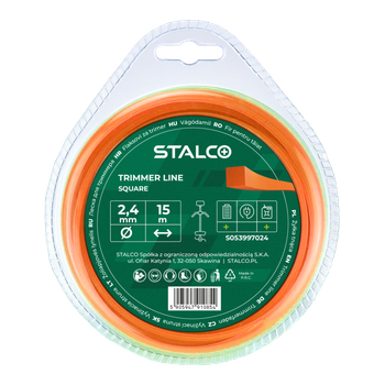 STALCO ŻYŁKA TNĄCA KWADRATOWA SQUARE 2,7mm 70m S053997035