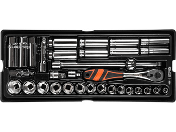 Richmann wkład zestaw nasadek 3/8" z grzechotką 33 elementy 8-24mm C1238