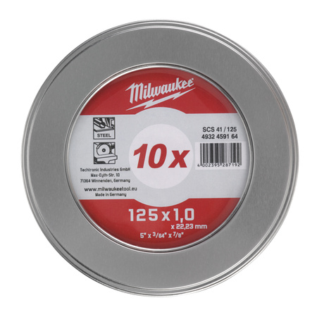 Milwaukee tarcza do metalu 125x1,0x22,2MM (10SZT)