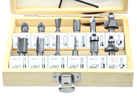 Geko frezy kształtowe do drewna 12 elementów 8mm G01200