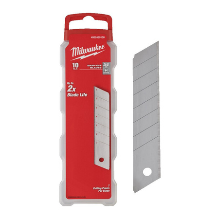 MILWAUKEE OSTRZA WYMIENNE 25MM OPAKOWANIE 10 SZTUK 4932480108