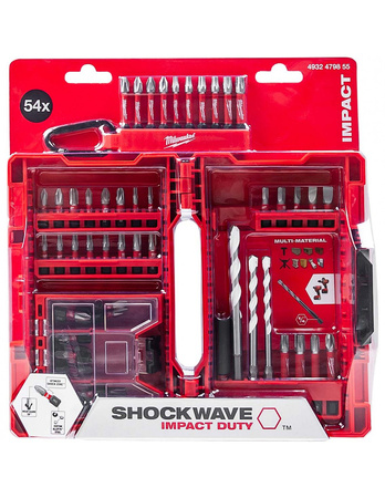 Milwaukee zestaw wierteł i bitów udarowych z karabińczykiem