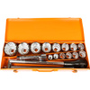 Richmann 18 elementowy zestaw kluczy nasadowych 3/4" 12-KĄT 22-65mm z grzechotką C2701
