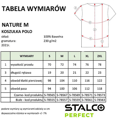 Stalco polo męskie czarne Performance