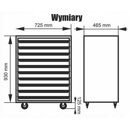Richmann wózek warsztatowy 10 szuflad C1275