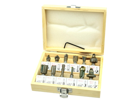 Geko frezy kształtowe do drewna 12 elementów 8mm G01200