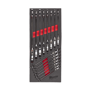 Milwaukee wkładka z kluczami płasko-oczkowymi z grzechotką