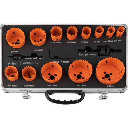 Richmann otwornice Bimetal komplet 16 elementów 19-76 mm C2199