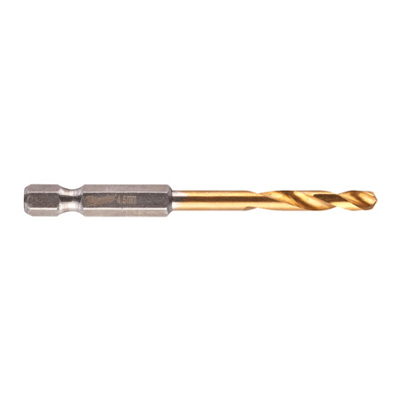 MILWAUKEE WIERTŁO DO METALU HEX HSS-G TIN FI 4,5MM