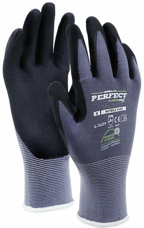 STALCO RĘKAWICE NYLONOWE S-NITRILE FLEX  POWERMAX