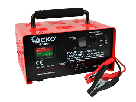 Geko prostownik z rozruchem 75A 6V/12V