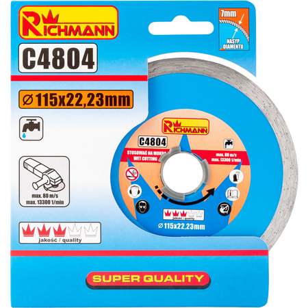 RICHMANN TARCZA DIAMENTOWA PEŁNA 115mm C4804