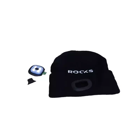 ROOKS CZAPKA CZARNA Z LAMPKĄ USB 80lm