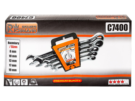 Richmann klucze z grzechotką 8-19mm 72Z C7400