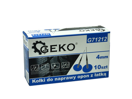 KOŁKI DO NAPRAWY OPON Z ŁATKĄ 4mm 10szt.