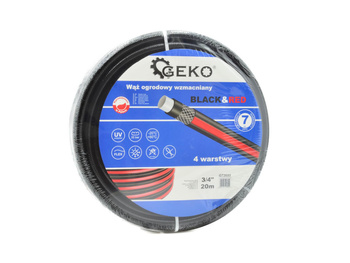 Geko wąż wzmacniany ogrodowy Black&Red 3/4" 50m G73697
