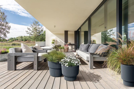 PROSPERPLAST Doniczka Milly-zielona pinia DBMIR400-2411U