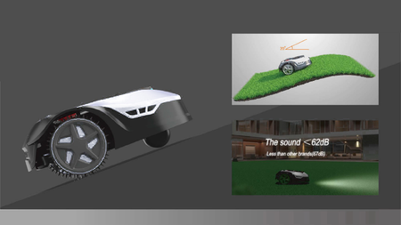 Cedrus robot koszący C-Mow M10 1000m2 z osłoną stacji ładującej