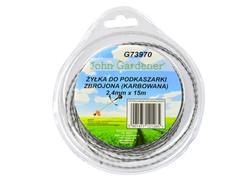 GEKO ŻYŁKA JOHN GARDENER ZBROJONA KARBOWANA 2,4X15