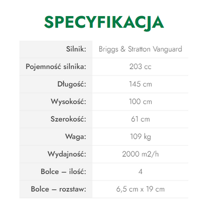 BillyGoat Areator spalinowy tłokowy PL1803V