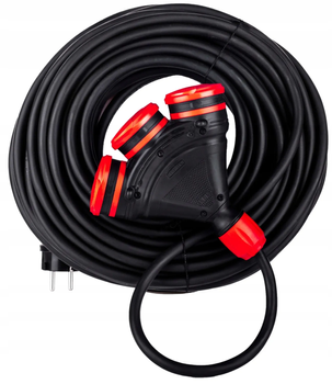 SCHMITH PRZEDŁUŻACZ GUMOWY HI-TEK 3 GNIAZDA 3X2,5MM 20M SPPLJ-43-20