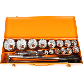 Richmann 18 elementowy zestaw kluczy nasadowych 3/4" 12-KĄT 22-65mm z grzechotką C2701