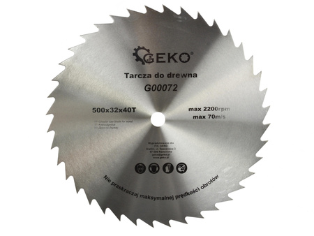 PIŁA TARCZOWA 500x32mm 40-ZĘBÓW BEZ WIDII