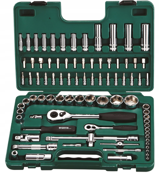 Sata zestaw 86 kluczy nasadowych 1/4" 1/2" metrycznych