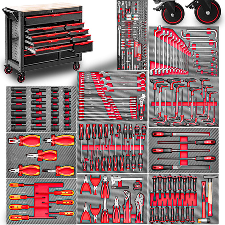 Airpress wózek anrzędziowy z wyposażeniem 360 elementów 79619