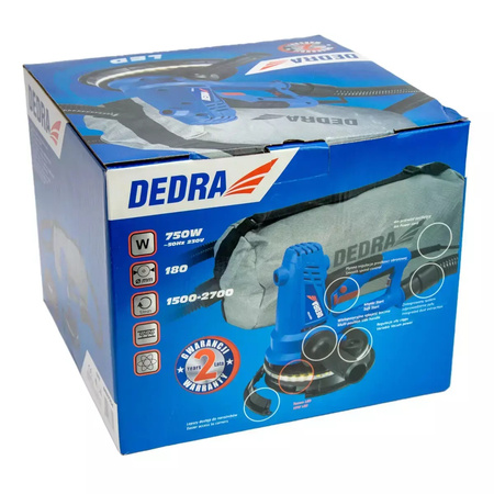DEDRA SZLIFIERKA DO POWIERZCHNI GIPSOWYCH LED 750W DED7764