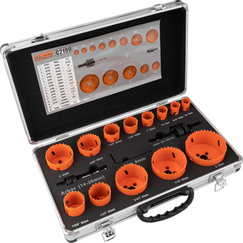 Richmann otwornice Bimetal komplet 16 elementów 19-76 mm C2199