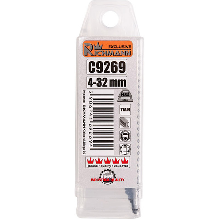 Richmann wiertło stopniowe spiralne do metalu 4-32mm C9269