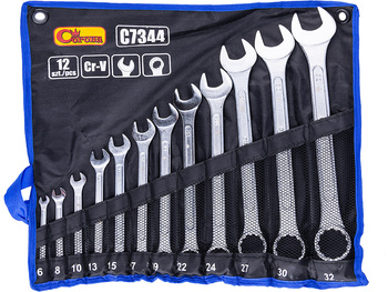 Richmann klucze płasko-oczkowe 6-32mm 12 elementów Płachta C7344