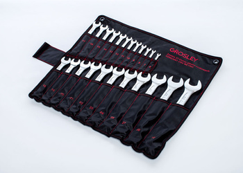 Zestaw 23 kluczy płasko-oczkowych Grosley matowych