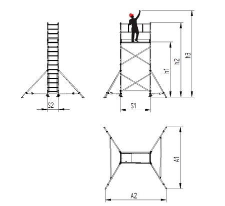 Levvel rusztowanie solid 550 S1000-0104