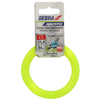 DEDRA ŻYŁKA TNĄCA KWADRAT 1,6mm 15m 80Z16152