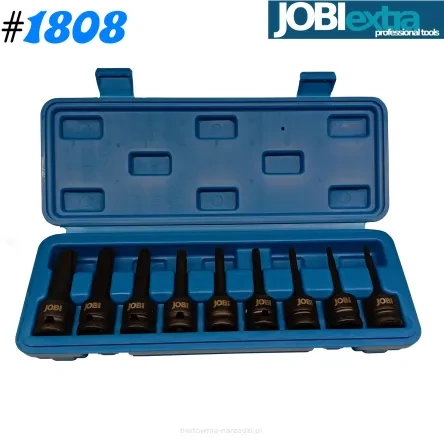 Jobi Extra zestaw nasadek udarowych Torx 1/2" T20-T70 X2026