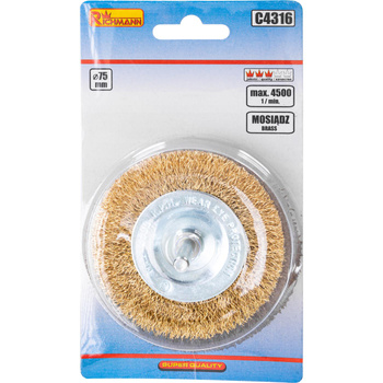 RICHMANN SZCZOTKA DRUCIANA TARCZ. MOSIĄDZ 75mm C4316