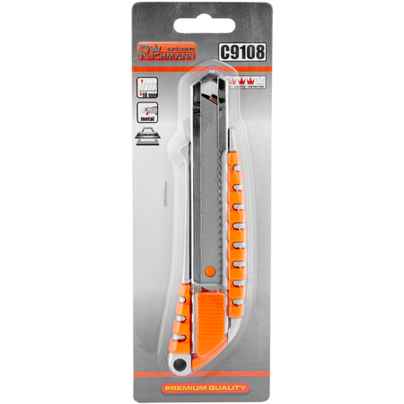 RICHMANN NOŻYK DO TAPET ALUMINIOWY 18MM GUMOWANY C9108