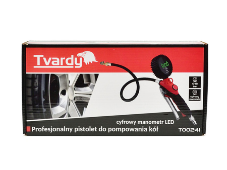 Profesjonalny pistolet do pompowania kół z cyfrowym manometrem LED 0-18bar T00241