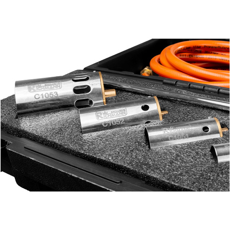 Richmann palnik zestaw 20/38/50/63mm 200/700mm , przewód 10m , reduktor, plastikowa walizka C1075 