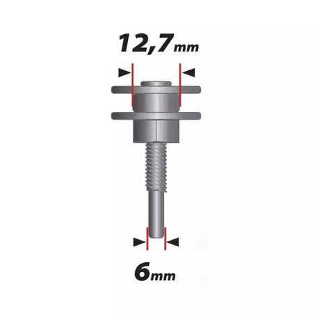 DEDRA TRZPIEŃ DO WIERTARKI 6MM, SR.OTWORU 12.7MM