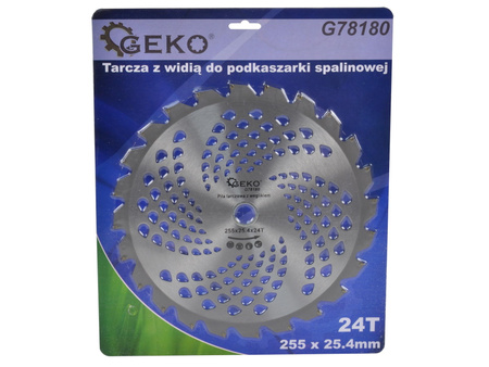 GEKO TARCZA Z WIDIĄ DO PODKASZARKI 255X25,4 24T