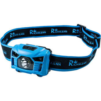 Richmann latarka na głowę akumulatorowa czujnik ruchu LED 5W LED + 2 Red LED C5904