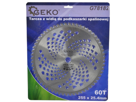 GEKO TARCZA Z WIDIĄ DO PODKASZARKI 255X25,4 60T