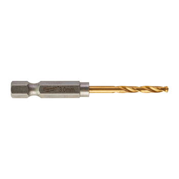 MILWAUKEE WIERTŁO DO METALU 3,0MM 10SZT. UDAROWE HSS TIN HEX