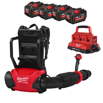 Milwaukee Dmuchawa plecakowa na cztery akumulatory M18F2BPB-12 4933493213