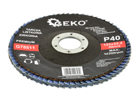 GEKO ŚCIERNICA LISTKOWA 125MM P40