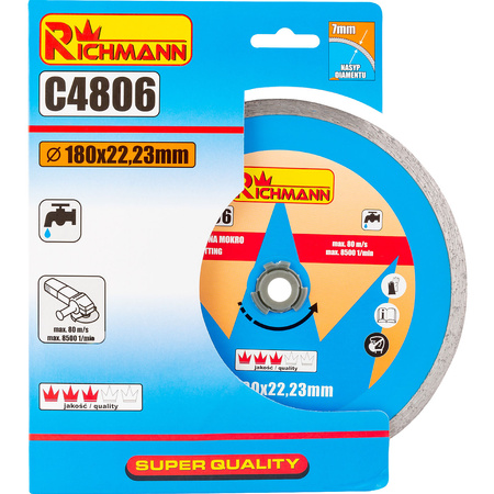 RICHMANN TARCZA DIAMENTOWA PEŁNA 180mm C4806